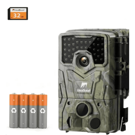Trail Camera 36MP 2K 30fps, Usogood 2pcs Night Vision Game Cameras With Motion Activated Hunting Cam Waterproof With Infrared LED For Outdoor Sec (Option: 1Piece)