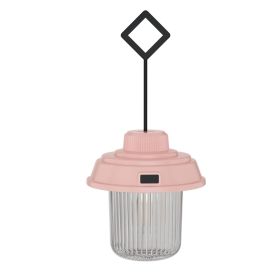 Outdoor LED Camping Light Canopy Hanging Lamp (style: Charging Model, Color: Pink)