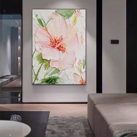 Hand Painted Oil Paintings Flower Painting on Canvas Original Abstract Painting Spring Floral Painting on Canvas Large Textured Colorful Wall Art (style: 01, size: 90X120cm)