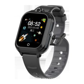 DF84 children's smart phone watch 4G All Netcom micro chat video voice call waterproof plug-in card (Colour: black)