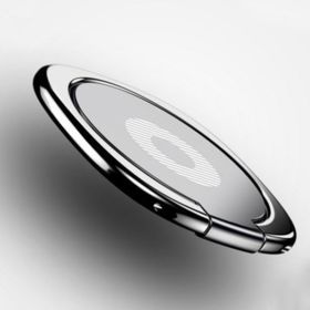1pc Cell Phone Ring Holder Stand; 360 Degree Rotation Finger Ring Kickstand With Polished Metal Phone Grip For Magnetic Car Mount Compatible With (Color: Silvery)