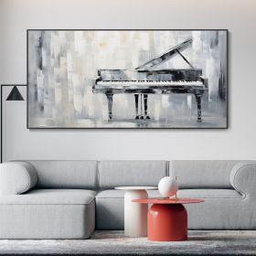Hand Painted Large Original Piano Oil Painting Abstract High Quality Grey Wall Art Contemporary Artwork Modern Texture Living Room Deco Customiza (style: 01, size: 80x160cm)