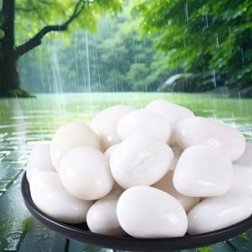 38lbs Decorative Garden Stone Outdoor Landscaping, Walkways, Yard, 1-3 inch Large Polished River Rocks for Plants Pots, Vases, Crafts (Color: white-38lbs)