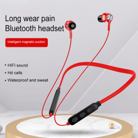 Sport Neckband Bluetooth Earphone Magnetic Wireless Headphones (Primary Colour: Black)