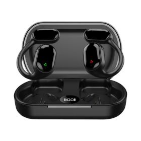 Bluetooth headset hanging ear type not in ear wireless binaural quality sound sports (Color: Black)